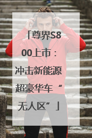 尊界S800上市：冲击新能源超豪华车“无人区”