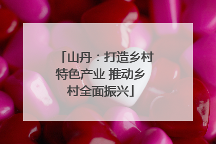 山丹：打造乡村特色产业 推动乡村全面振兴