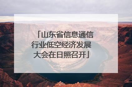 山东省信息通信行业低空经济发展大会在日照召开