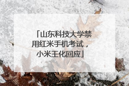 山东科技大学禁用红米手机考试，小米王化回应