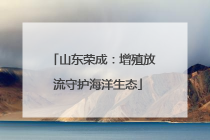 山东荣成：增殖放流守护海洋生态