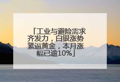 工业与避险需求齐发力，白银涨势紧逼黄金，本月涨幅已逾10%