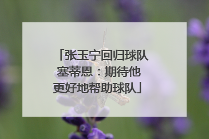 张玉宁回归球队 塞蒂恩：期待他更好地帮助球队