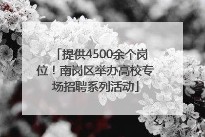 提供4500余个岗位！南岗区举办高校专场招聘系列活动
