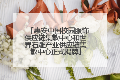 惠安中国校园服饰供应链集散中心和世界石雕产业供应链集散中心正式揭牌