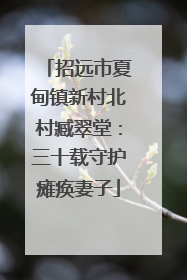 招远市夏甸镇新村北村臧翠堂：三十载守护瘫痪妻子