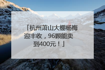杭州萧山大棚杨梅迎丰收，96颗能卖到400元！