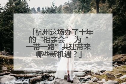 杭州这场办了十年的“相亲会” 为“一带一路”共建带来哪些新机遇？