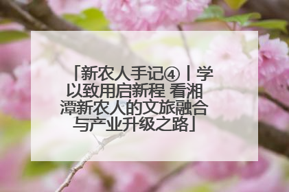 新农人手记④丨学以致用启新程 看湘潭新农人的文旅融合与产业升级之路