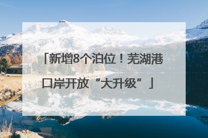 新增8个泊位！芜湖港口岸开放“大升级”
