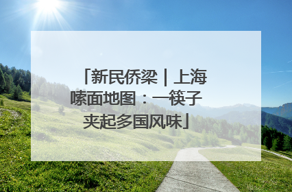 新民侨梁｜上海嗦面地图：一筷子夹起多国风味
