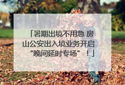暑期出境不用急 房山公安出入境业务开启“晚间延时专场”！