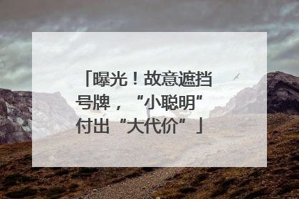 曝光！故意遮挡号牌，“小聪明”付出“大代价”