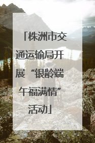株洲市交通运输局开展“银龄端午福满情”活动