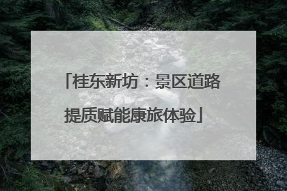 桂东新坊：景区道路提质赋能康旅体验