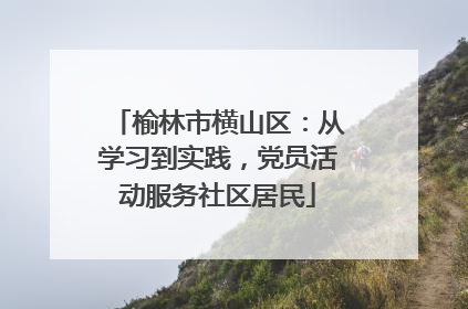 榆林市横山区：从学习到实践，党员活动服务社区居民