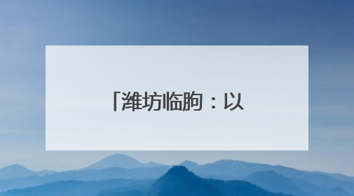 潍坊临朐：以“绣花功夫”赋能镇域蝶变