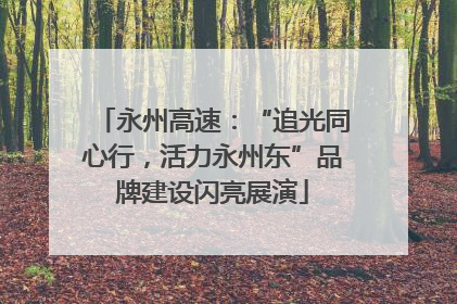 永州高速：“追光同心行，活力永州东”品牌建设闪亮展演