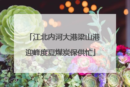 江北内河大港梁山港迎峰度夏煤炭保供忙