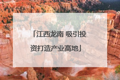 江西龙南 吸引投资打造产业高地