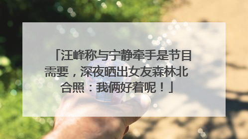 汪峰称与宁静牵手是节目需要，深夜晒出女友森林北合照：我俩好着呢！