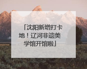 沈阳新增打卡地！辽河非遗美学馆开馆啦