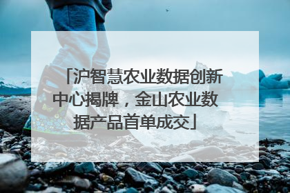 沪智慧农业数据创新中心揭牌，金山农业数据产品首单成交