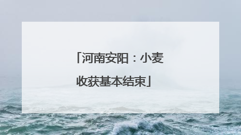 河南安阳：小麦收获基本结束