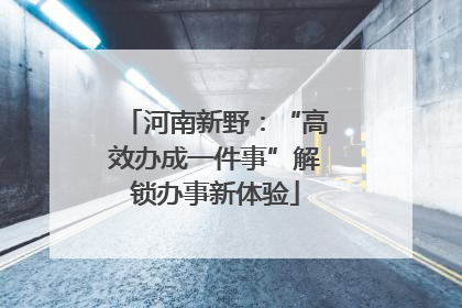 河南新野：“高效办成一件事”解锁办事新体验