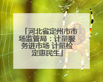 河北省定州市市场监管局：计量服务进市场 计量检定惠民生