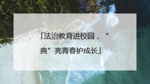 法治教育进校园，“典”亮青春护成长