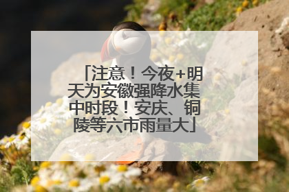 注意！今夜+明天为安徽强降水集中时段！安庆、铜陵等六市雨量大