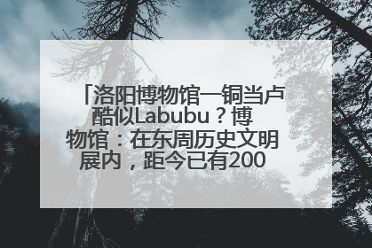 洛阳博物馆一铜当卢酷似Labubu？博物馆：在东周历史文明展内，距今已有2000多年历史