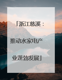 浙江慈溪：推动水家电产业蓬勃发展