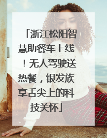 浙江松阳智慧助餐车上线！无人驾驶送热餐，银发族享舌尖上的科技关怀