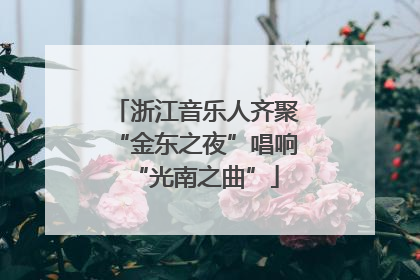 浙江音乐人齐聚“金东之夜”唱响“光南之曲”