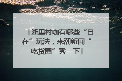 浙里村咖有哪些“自在”玩法，来潮新闻“吃货圈”秀一下