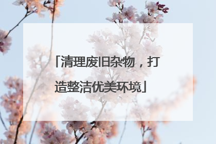 清理废旧杂物，打造整洁优美环境