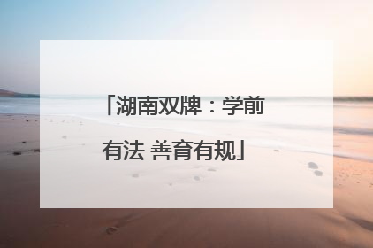湖南双牌：学前有法 善育有规
