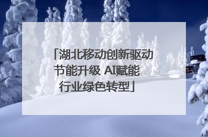 湖北移动创新驱动节能升级 AI赋能行业绿色转型