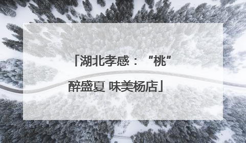 湖北孝感：“桃”醉盛夏 味美杨店