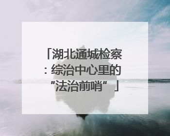 湖北通城检察：综治中心里的“法治前哨”