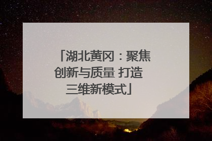 湖北黄冈：聚焦创新与质量 打造三维新模式