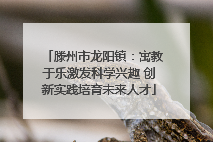 滕州市龙阳镇：寓教于乐激发科学兴趣 创新实践培育未来人才