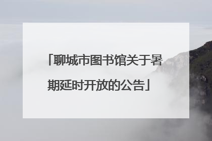 聊城市图书馆关于暑期延时开放的公告