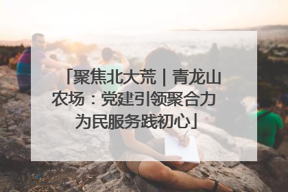 聚焦北大荒｜青龙山农场：党建引领聚合力 为民服务践初心
