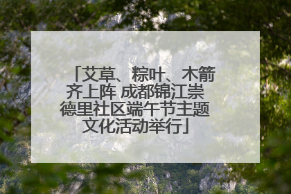 艾草、粽叶、木箭齐上阵 成都锦江崇德里社区端午节主题文化活动举行