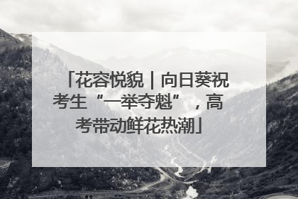 花容悦貌｜向日葵祝考生“一举夺魁”，高考带动鲜花热潮