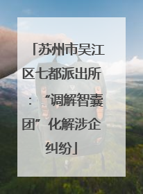 苏州市吴江区七都派出所：“调解智囊团”化解涉企纠纷