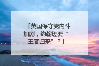 英国保守党内斗加剧，约翰逊要“王者归来”？
